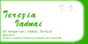 terezia vadnai business card